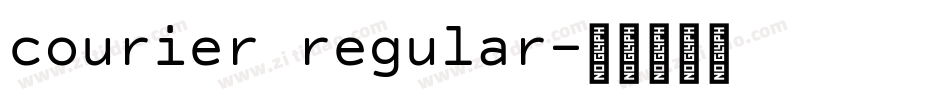 courier regular字体转换
